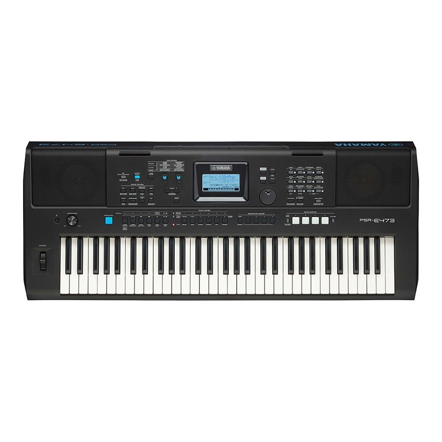 Yamaha psr-e473 keyboard + keyboard stand + sustain pedal