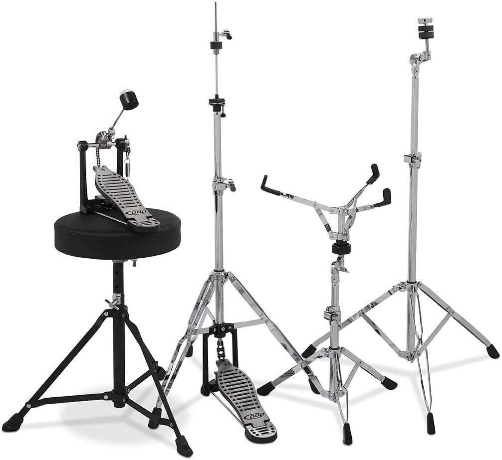 PDP Center Stage 5-piece Complete Drum Set with Cymbals – Silver Sparkle - Image 2
